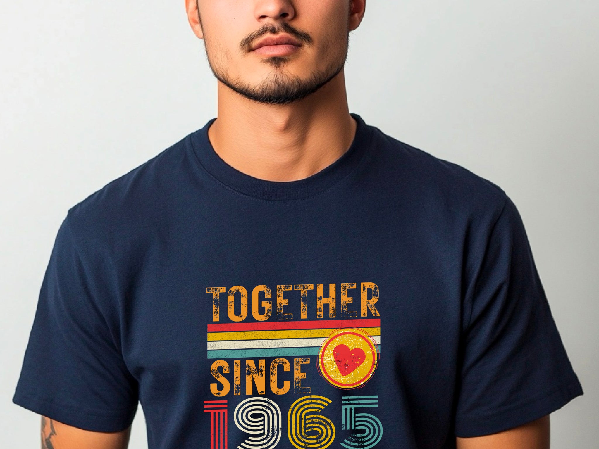 60th Anniversary Couple Shirt, Together Since 1965 Tee, Matching Husband Wife Gift, Est. 1965 Love Rings T-Shirt