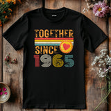 60th Anniversary Couple Shirt, Together Since 1965 Tee, Matching Husband Wife Gift, Est. 1965 Love Rings T-Shirt