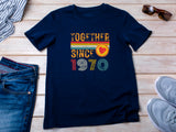 55th Anniversary Couple Shirt, Together Since 1970 Tee, Matching Husband Wife Gift, Est. 1970 Love Rings T-Shirt
