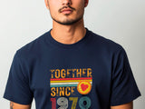 55th Anniversary Couple Shirt, Together Since 1970 Tee, Matching Husband Wife Gift, Est. 1970 Love Rings T-Shirt