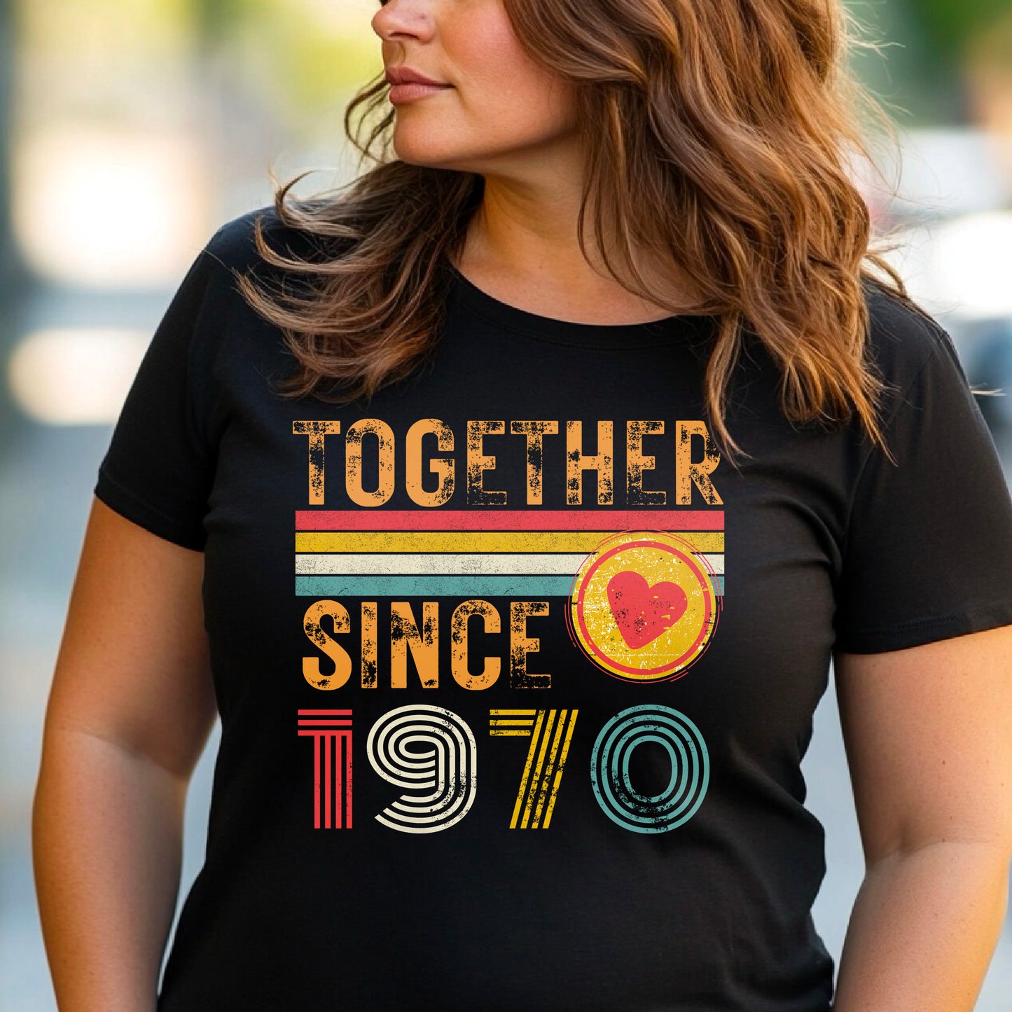 55th Anniversary Couple Shirt, Together Since 1970 Tee, Matching Husband Wife Gift, Est. 1970 Love Rings T-Shirt