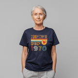 55th Anniversary Couple Shirt, Together Since 1970 Tee, Matching Husband Wife Gift, Est. 1970 Love Rings T-Shirt