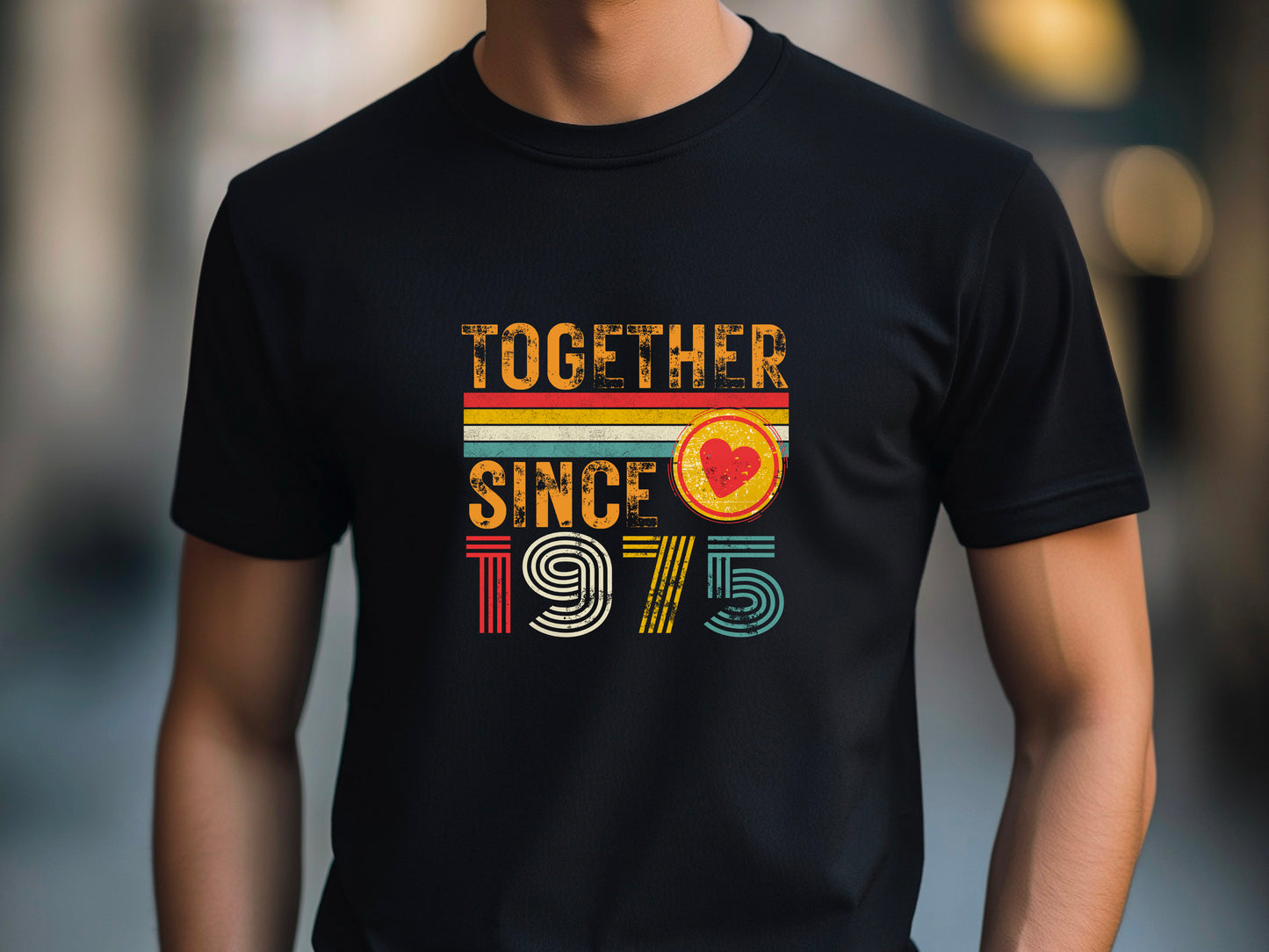 50th Anniversary Shirt for Couple, Together Since 1975 Tee, Husband and Wife Matching Shirt, Est. 1975 Love Gift, Golden Anniversary T-Shirt