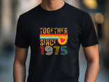50th Anniversary Shirt for Couple, Together Since 1975 Tee, Husband and Wife Matching Shirt, Est. 1975 Love Gift, Golden Anniversary T-Shirt