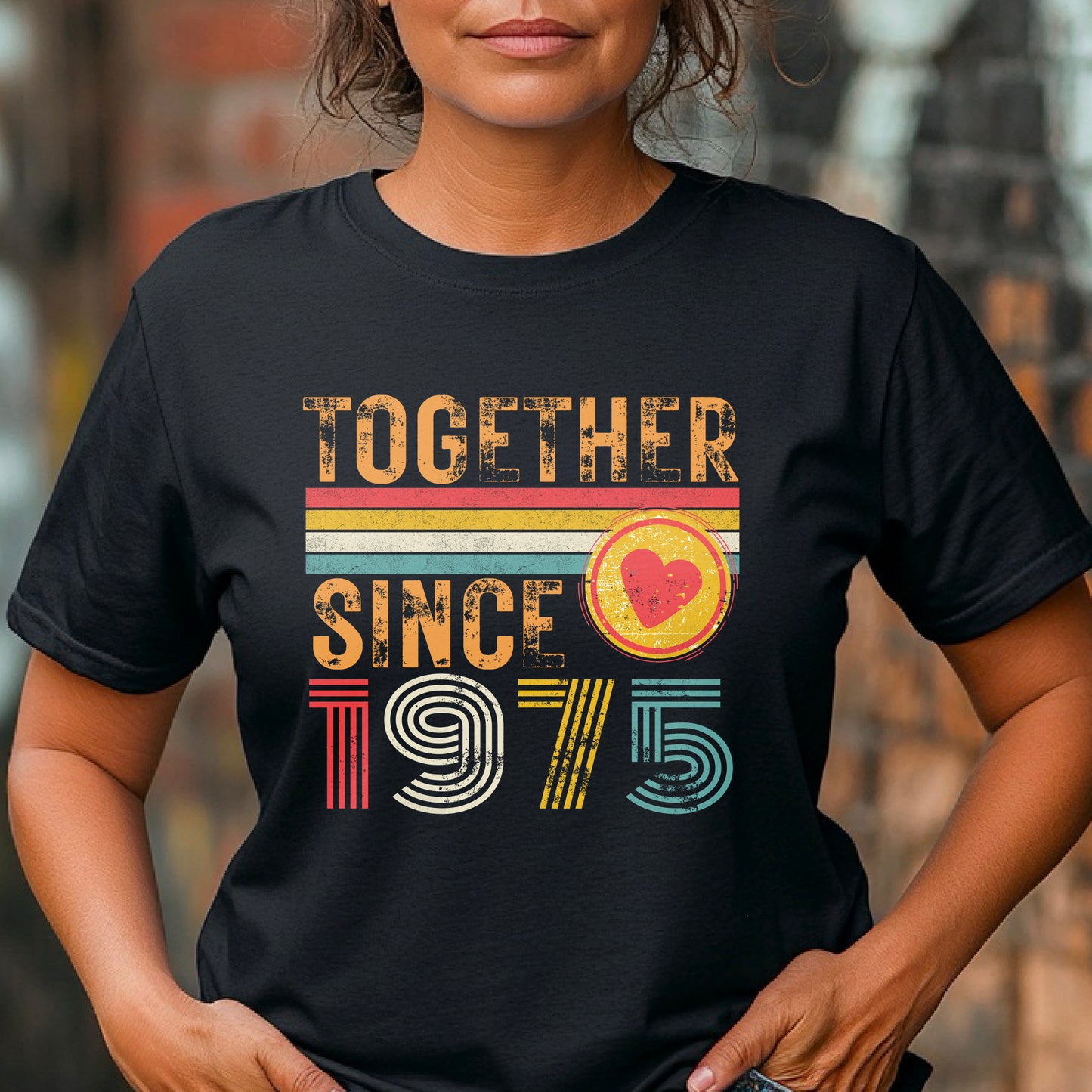 50th Anniversary Shirt for Couple, Together Since 1975 Tee, Husband and Wife Matching Shirt, Est. 1975 Love Gift, Golden Anniversary T-Shirt