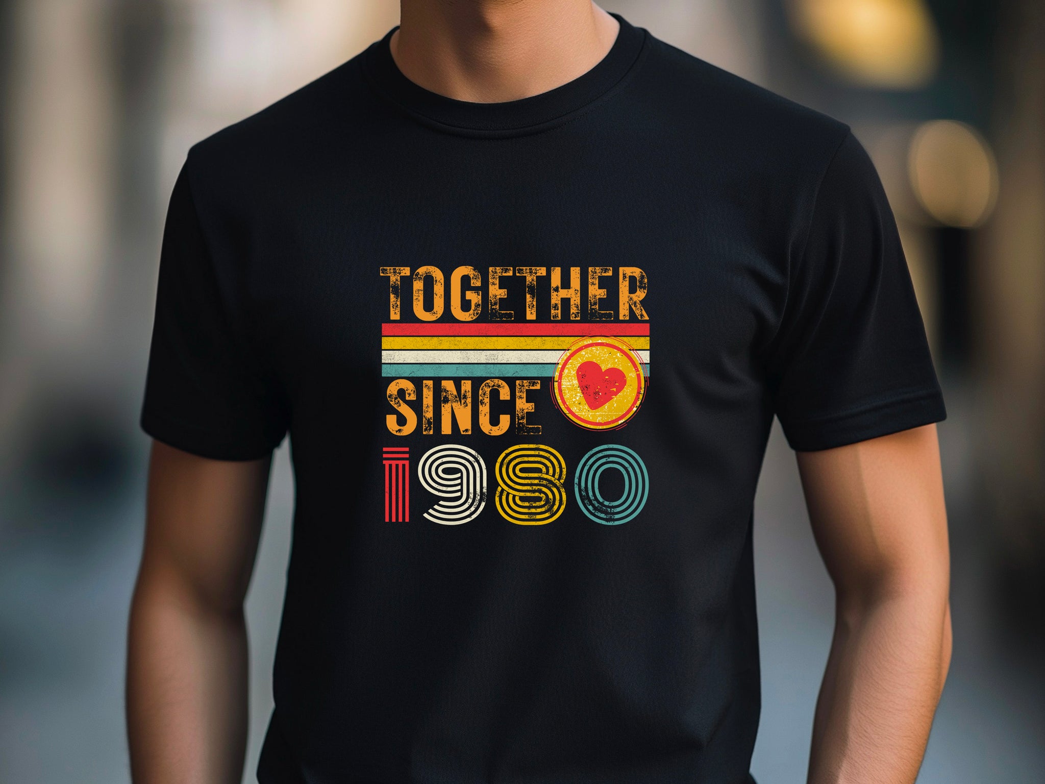 45th Anniversary Shirt for Couple, Together Since 1980 Tee, Husband and Wife Matching Shirt, Est. 1980 Love Gift, Golden Anniversary T-Shirt