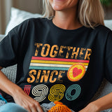 45th Anniversary Shirt for Couple, Together Since 1980 Tee, Husband and Wife Matching Shirt, Est. 1980 Love Gift, Golden Anniversary T-Shirt