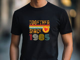 Anniversary Shirt for Couple Est. 1985, Matching Wifey & Hubby Tees, Custom Husband and Wife Gift, 40th Anniversary T-Shirt
