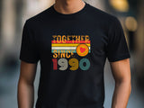 35th Anniversary Shirt, Est. 1990 Matching Couple Tees, Wifey & Hubby Gift, Married Since 1990 Custom Husband and Wife T-Shirt