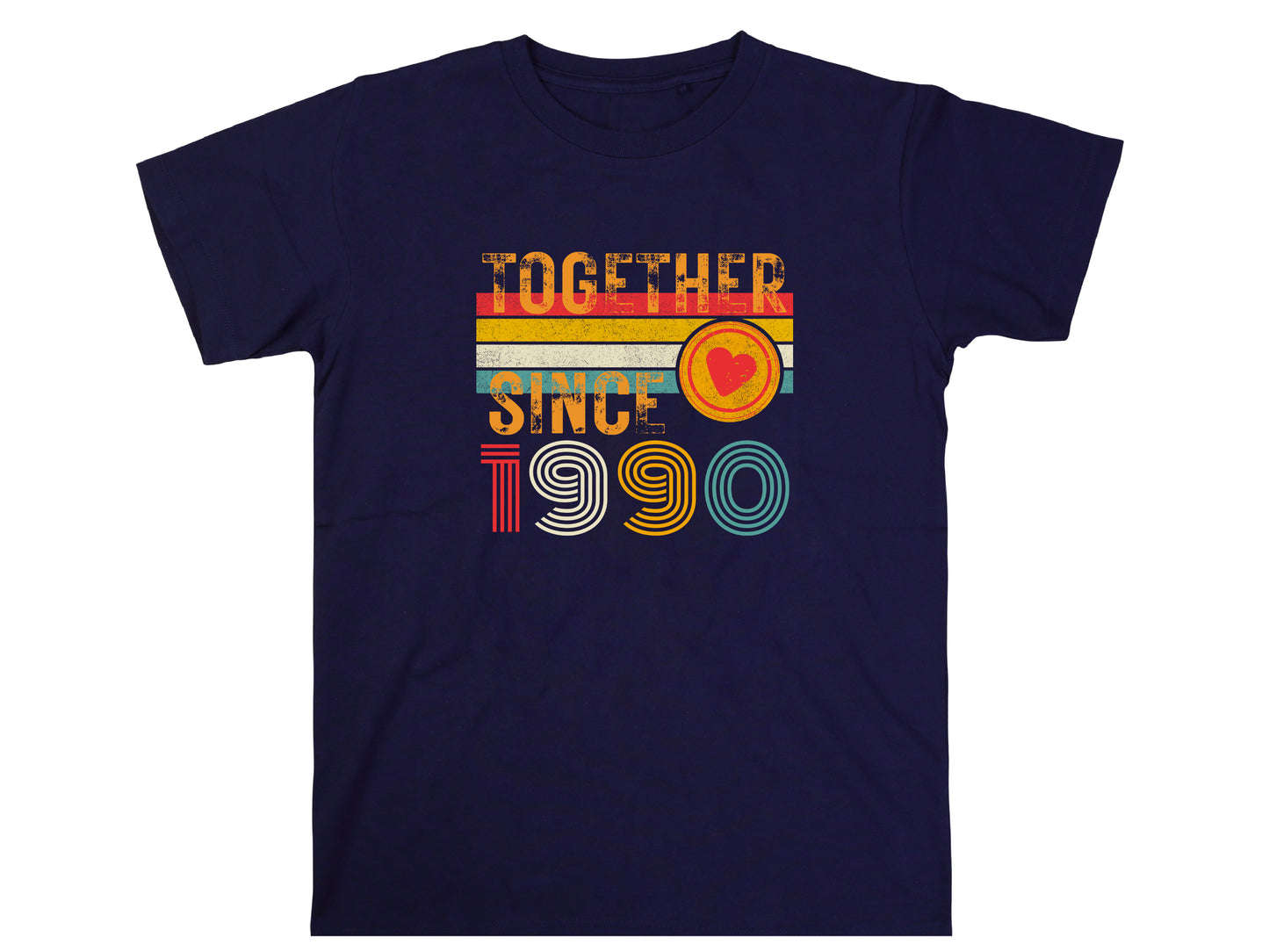 35th Anniversary Shirt, Est. 1990 Matching Couple Tees, Wifey & Hubby Gift, Married Since 1990 Custom Husband and Wife T-Shirt