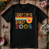 Matching Couple Tee, Husband Wife Unisex Shirt, Est 2005 Love Gift, Rings Together Since 2005 Shirt – 20th Anniversary T-Shirt