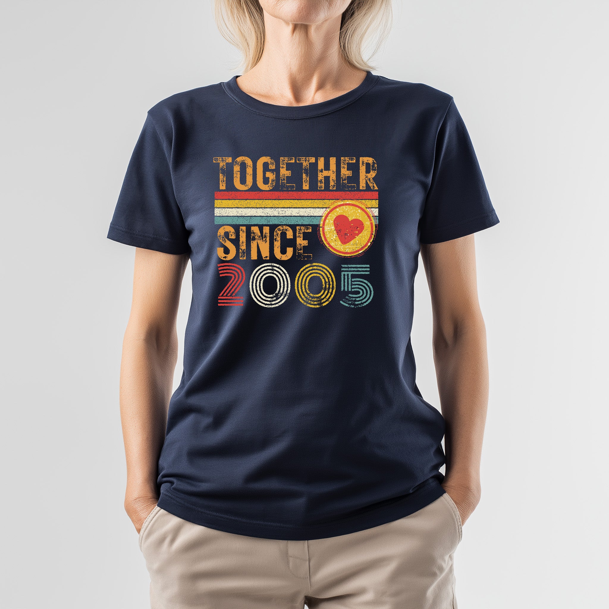 Matching Couple Tee, Husband Wife Unisex Shirt, Est 2005 Love Gift, Rings Together Since 2005 Shirt – 20th Anniversary T-Shirt