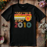 Custom Anniversary T-Shirt – Matching Couple Shirts – Since 2010 Gift for Husband and Wife – Wifey and Hubby Unisex Tee