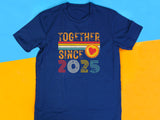 Together Since 2025 Shirt – Matching Couple T-Shirt with Heart, Anniversary Gift, New Relationship Shirt, Valentine's Day Gift
