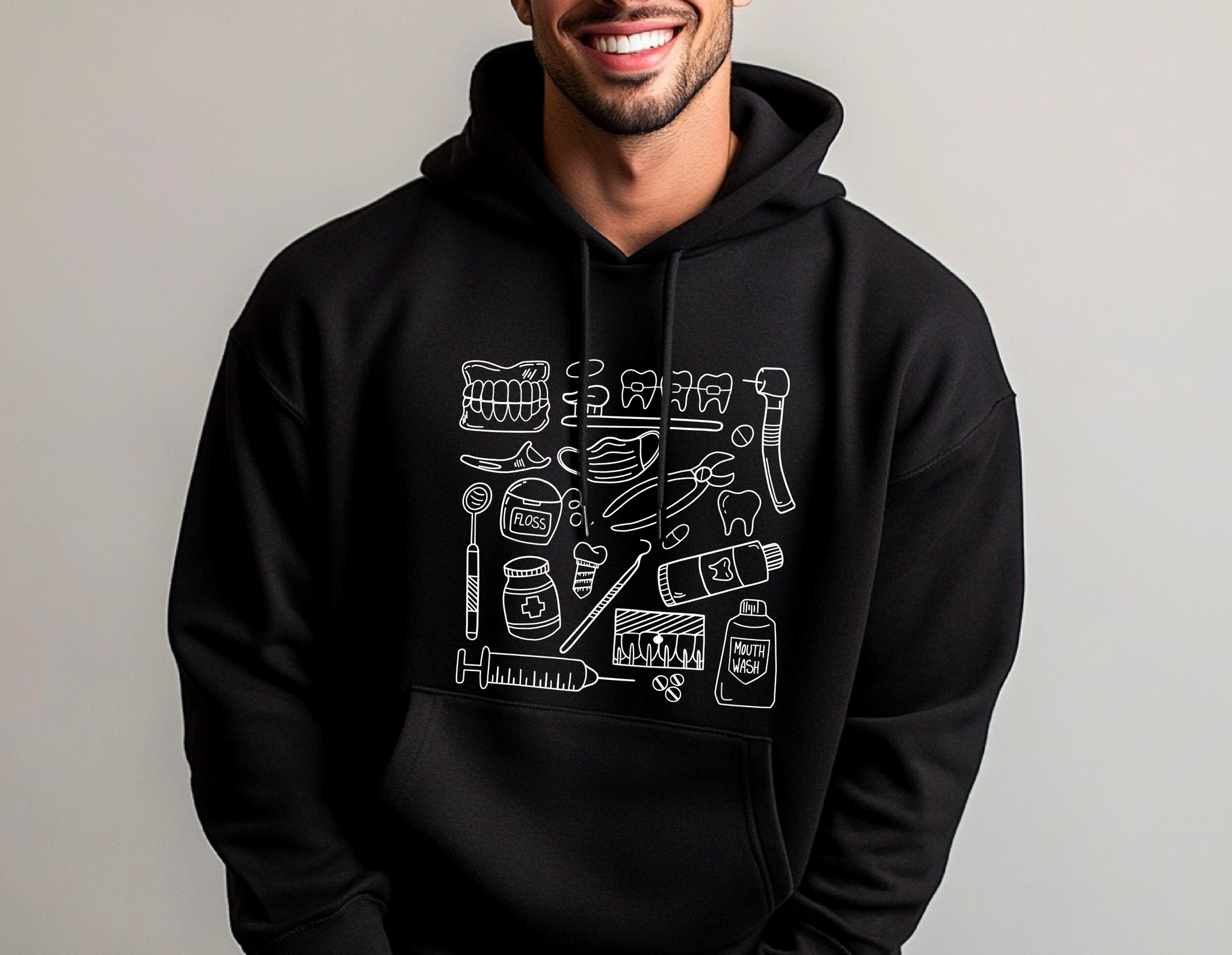 Dental Doodle Hoodie: Art Meets Everyday Comfort