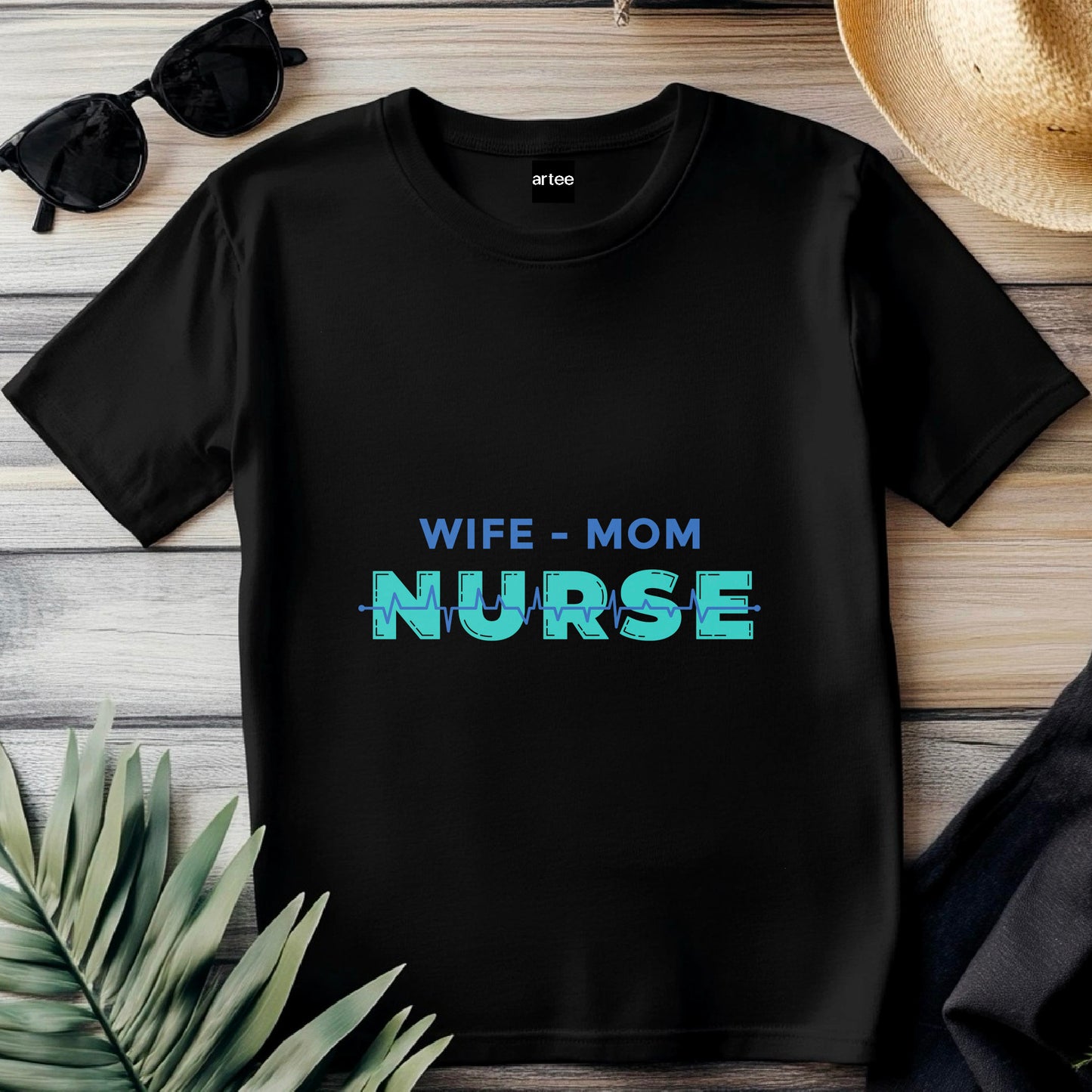 Nurse Mom Shirt, Wife Mom Nurse Tee, Nurse Gift for Her, Funny RN Shirt, Mother’s Day Nurse Tee