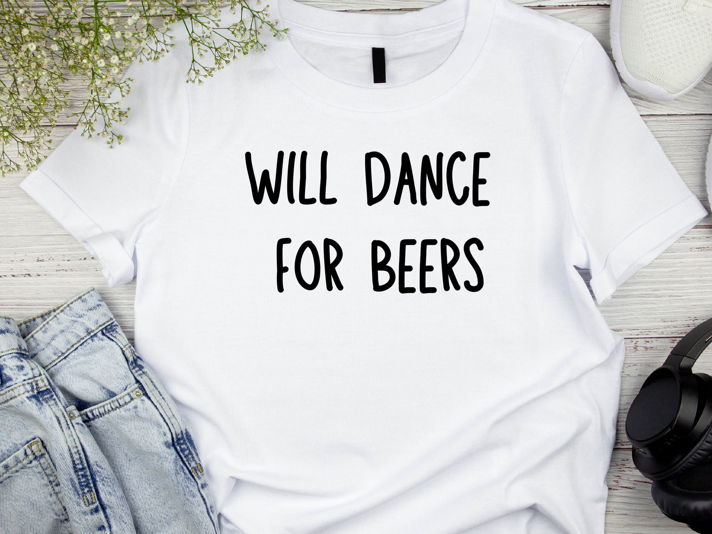 Funny Will Dance for Beers Shirt – Wedding Drinking Tee – Bachelor Party Outfit – Beer Party T-Shirt – Groomsman Gift Idea