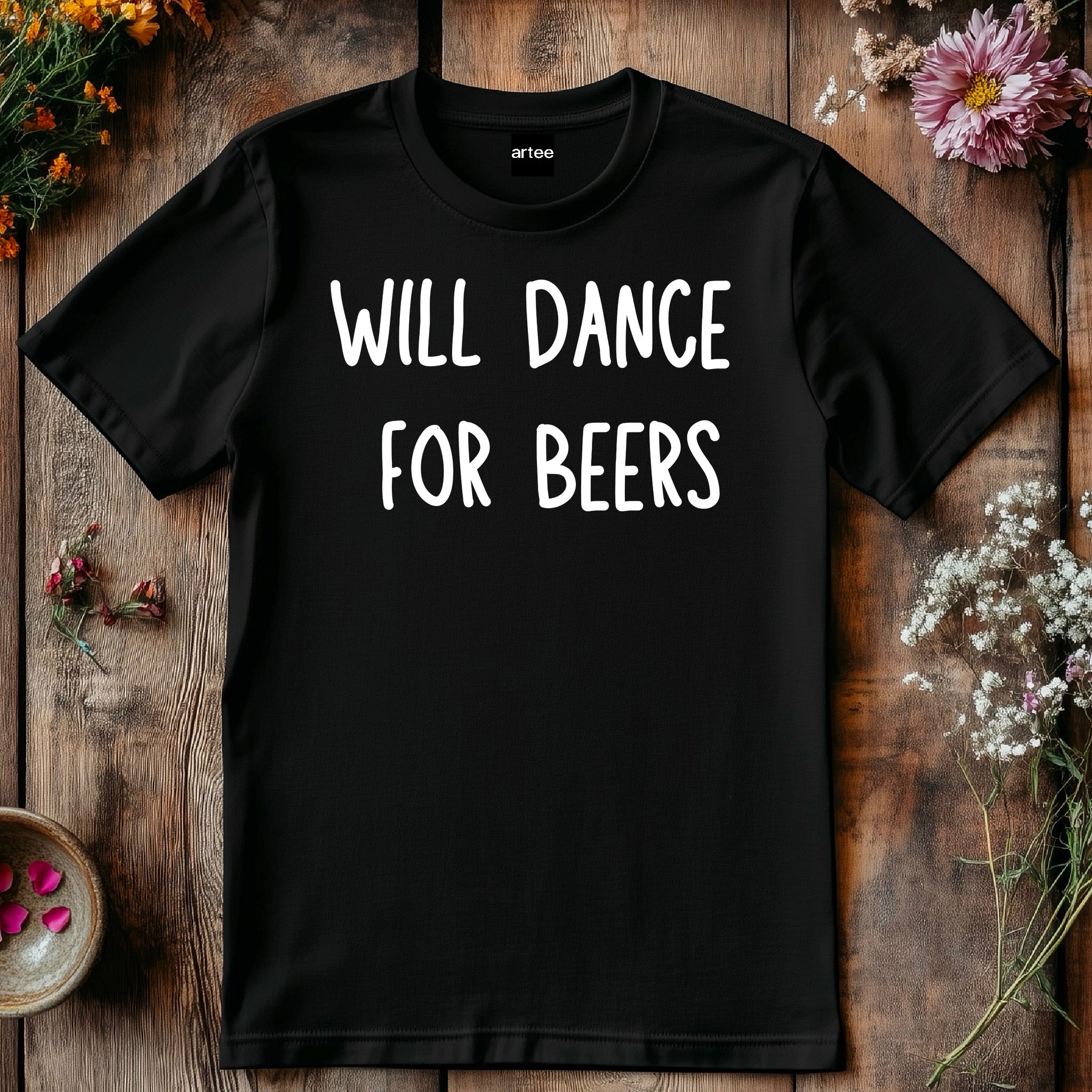 Funny Will Dance for Beers Shirt – Wedding Drinking Tee – Bachelor Party Outfit – Beer Party T-Shirt – Groomsman Gift Idea
