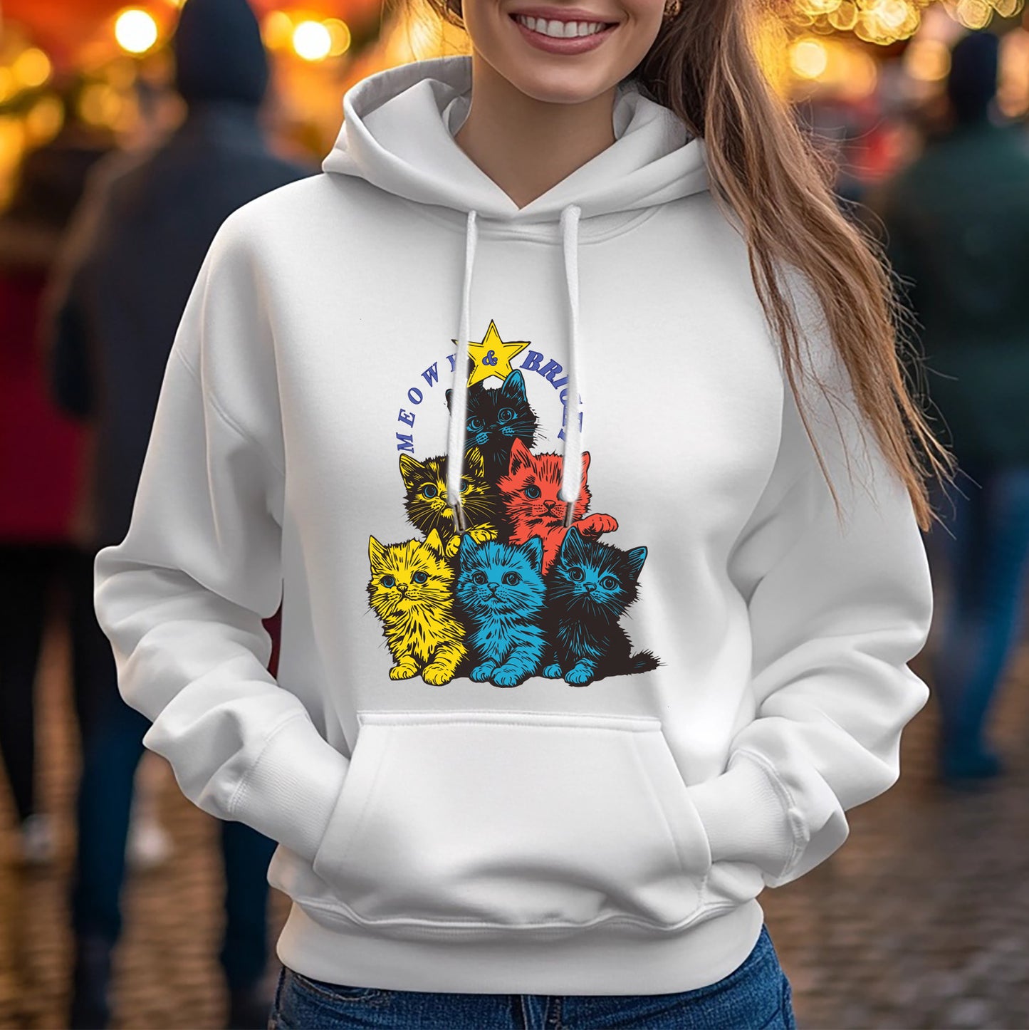 Andy Warhol Cats Christmas Hoodie