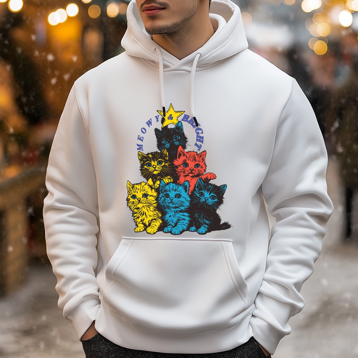 Andy Warhol Cats Christmas Hoodie