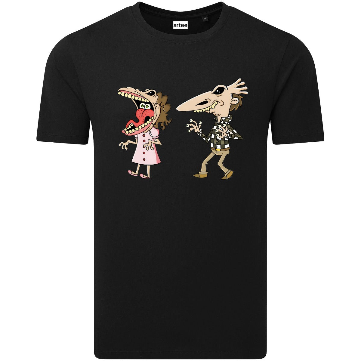 Beetlejuice Adam und Barbara Maske Grafik Bio-Baumwolle T-Shirt