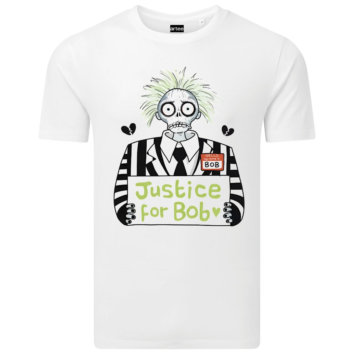 Beetlejuice Justice for Bob Graphic Organic Cotton T-Shirt
