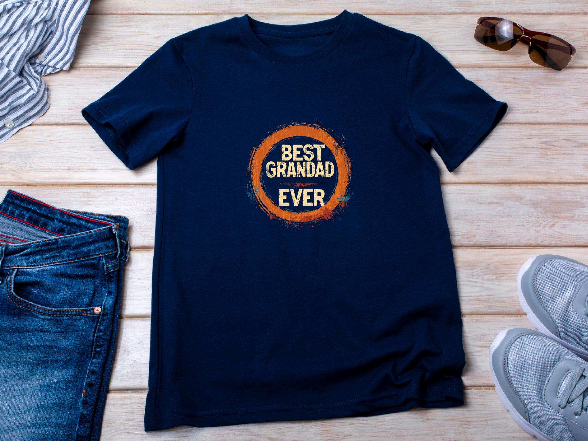 World's Best Grandpa Shirt, Grandpa Shirt Fathers Day Gift, Funny Grandpa Gift T-Shirt, Gift Idea For Grandad Christmas Xmas Gift Tee Top