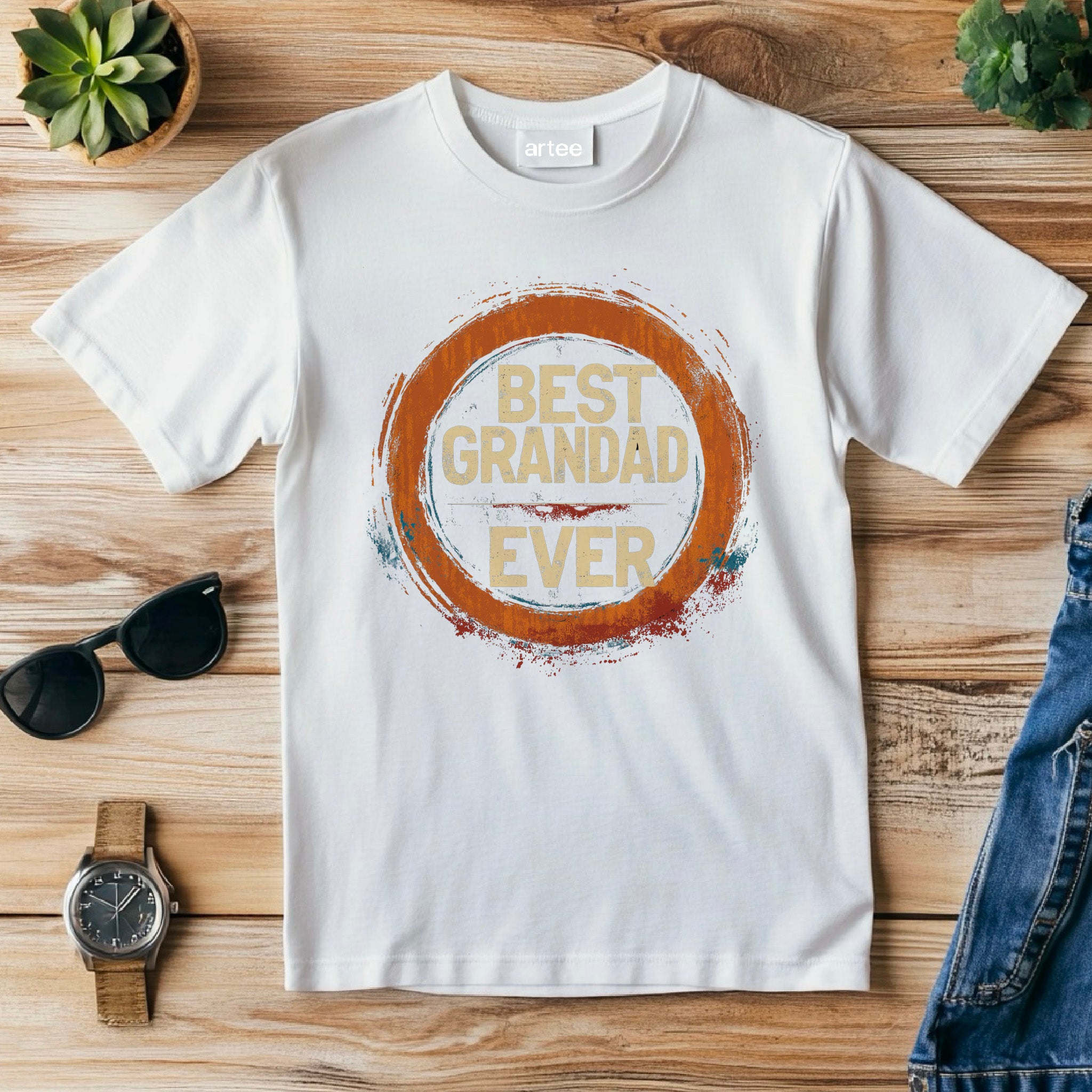 World's Best Grandpa Shirt, Grandpa Shirt Fathers Day Gift, Funny Grandpa Gift T-Shirt, Gift Idea For Grandad Christmas Xmas Gift Tee Top