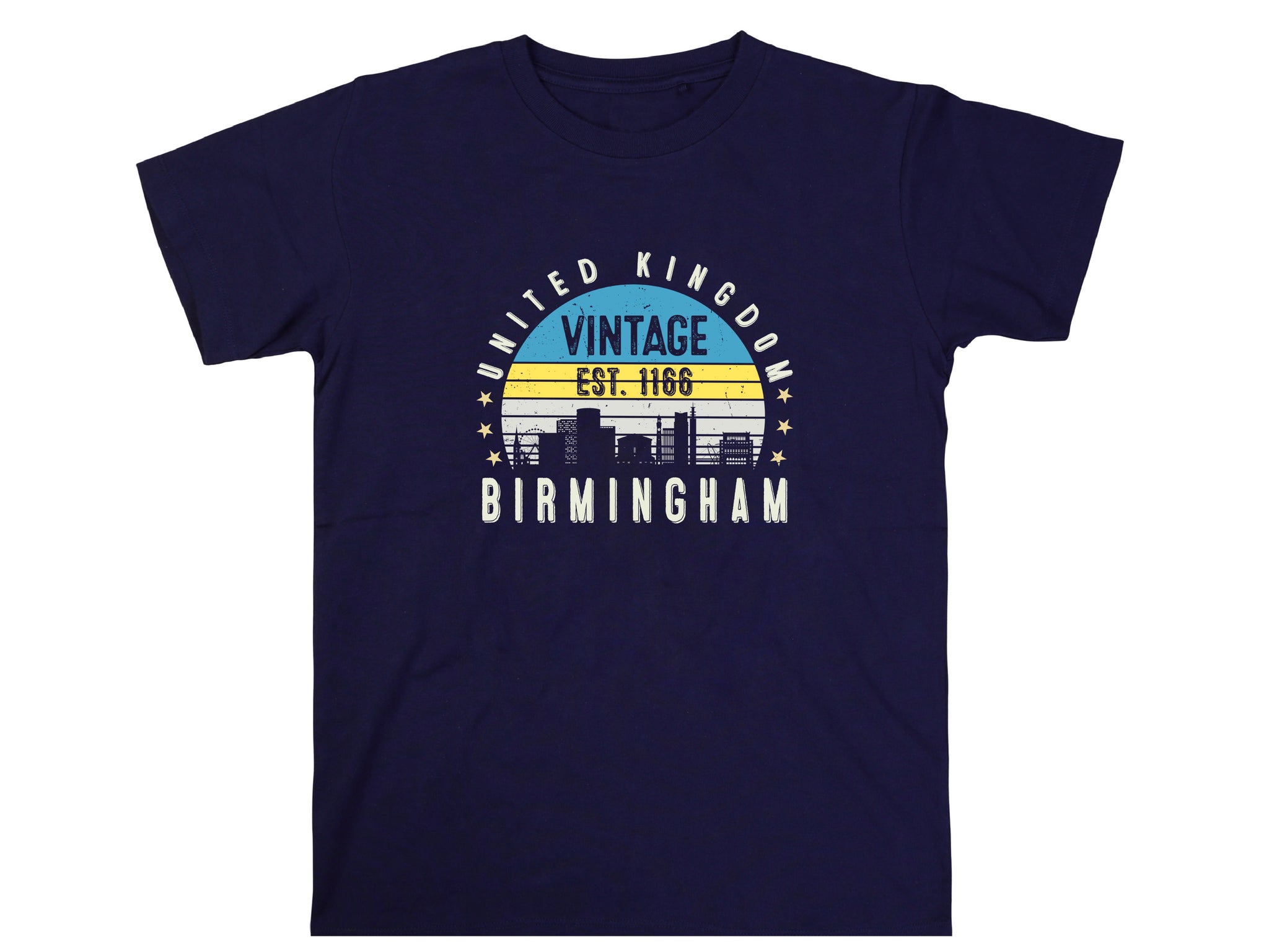 Birmingham T-Shirt Vintage Style | Est. 1166 Graphic Tee | UK City Retro Shirt | British Heritage Gift