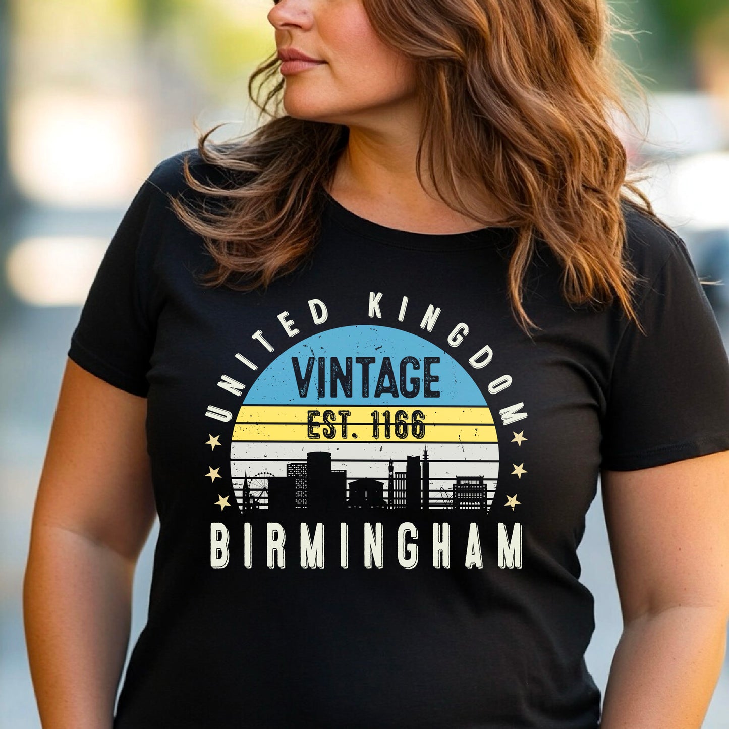 Birmingham T-Shirt Vintage Style | Est. 1166 Graphic Tee | UK City Retro Shirt | British Heritage Gift