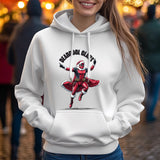 Deadpool Claus Weißer Weihnachts-Kapuzenpullover für Frauen