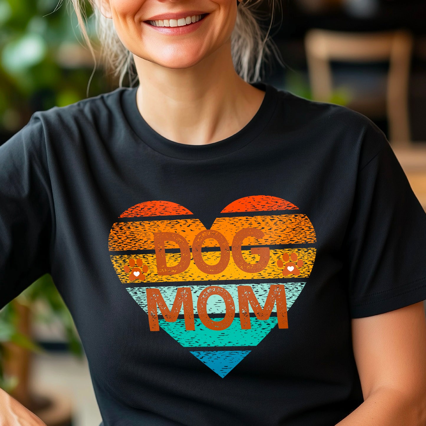 Retro dog mom t-shirt, Vintage dog lover t-shirt, Cool pet owner gift, Casual shirt for mother's day