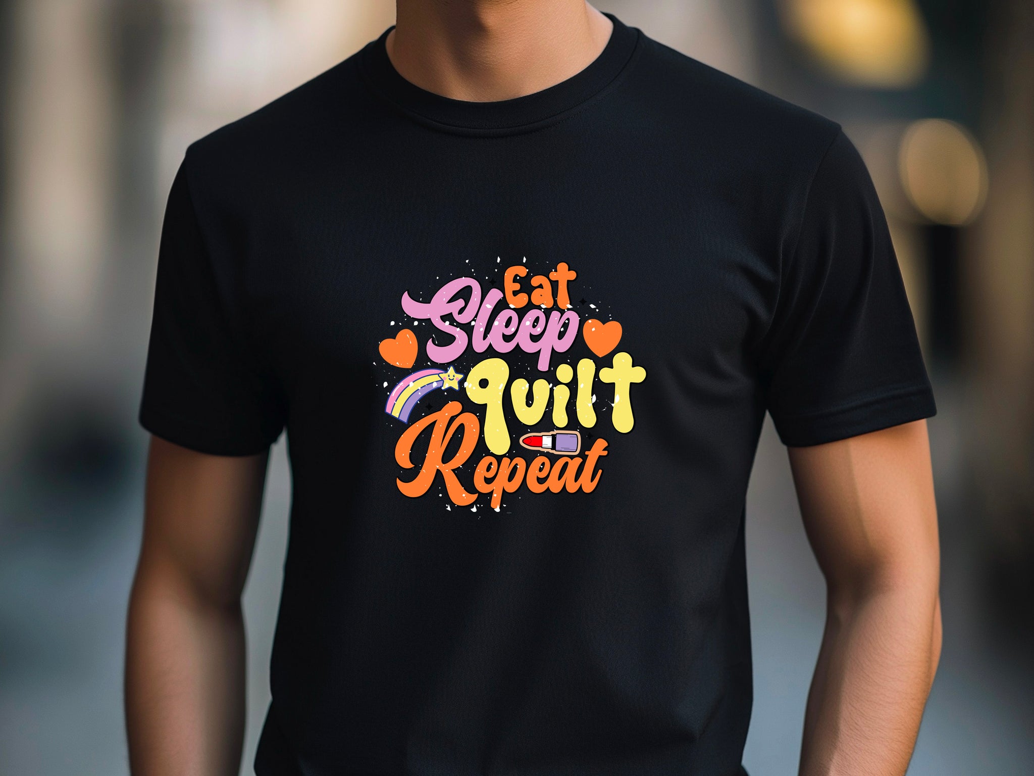 Eat Sleep Quilt Repeat T-Shirt, Funny Quilting Shirt, Quilter Gift Tee, Eat Sleep Gym Repeat Shirt, Gym Slogan Tee, Gift for Gym Lover