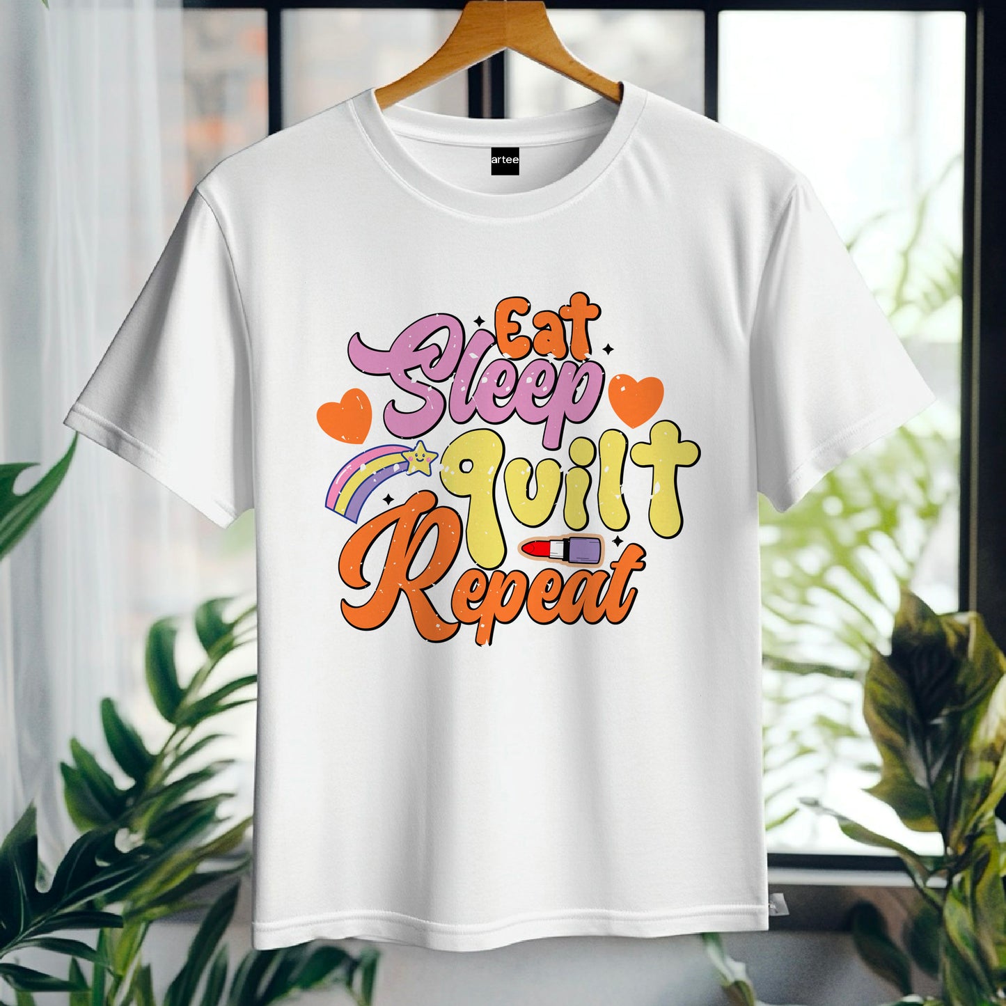 Eat Sleep Quilt Repeat T-Shirt, Funny Quilting Shirt, Quilter Gift Tee, Eat Sleep Gym Repeat Shirt, Gym Slogan Tee, Gift for Gym Lover
