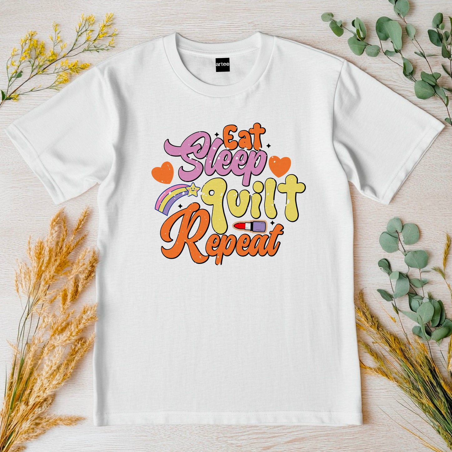 Eat Sleep Quilt Repeat T-Shirt, Funny Quilting Shirt, Quilter Gift Tee, Eat Sleep Gym Repeat Shirt, Gym Slogan Tee, Gift for Gym Lover