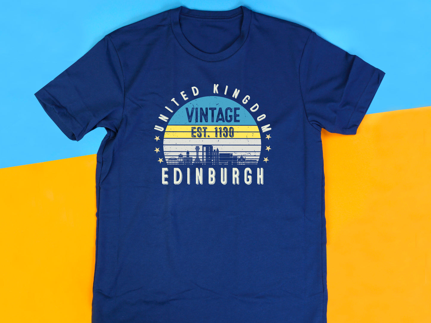 Edinburgh Est. 1130 T-Shirt – Vintage United Kingdom Tee – Retro UK City Shirt – British Heritage Gift – Unisex England Top