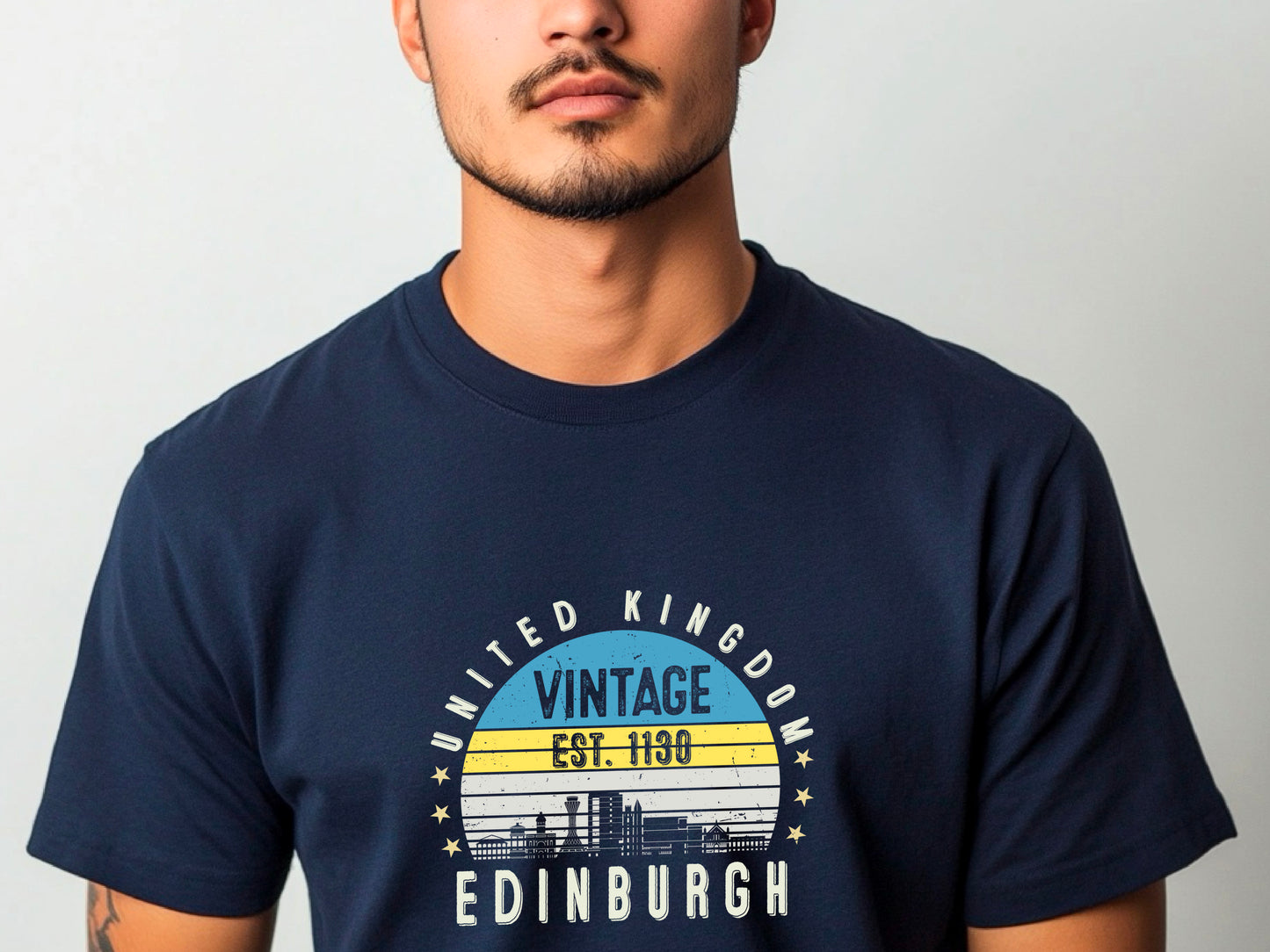 Edinburgh Est. 1130 T-Shirt – Vintage United Kingdom Tee – Retro UK City Shirt – British Heritage Gift – Unisex England Top