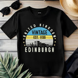 Edinburgh Est. 1130 T-Shirt – Vintage United Kingdom Tee – Retro UK City Shirt – British Heritage Gift – Unisex England Top