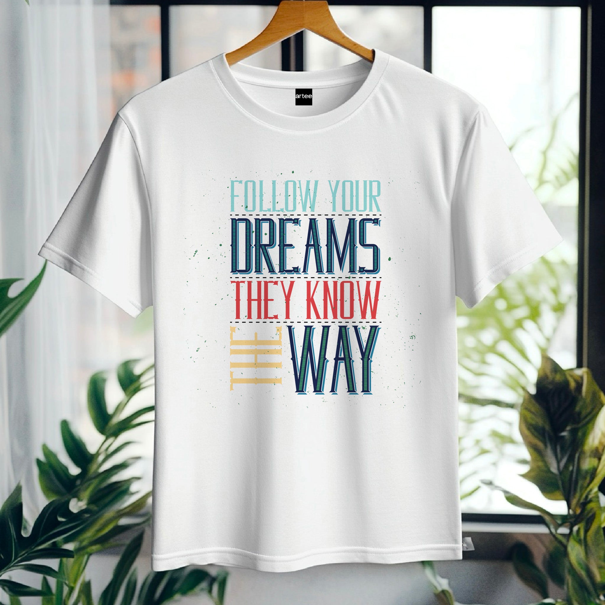 Follow Your Dreams T-Shirt – Vintage Inspirational Shirt – Positive Quote Tee – Uplifting Message – Motivational Gift T-Shirt