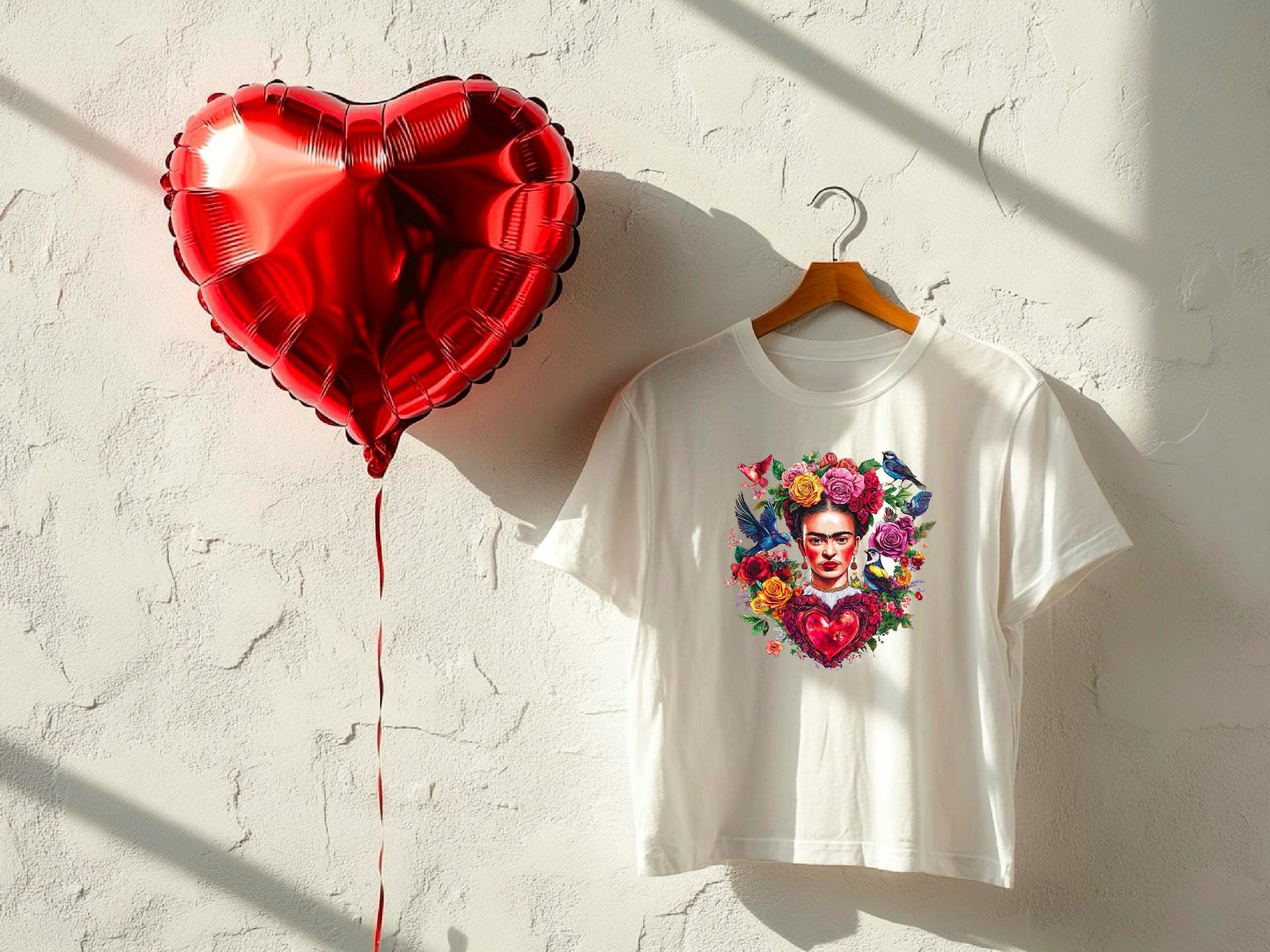 Valentine T-Shirt | Frida Kahlo Art Tee | Unique Gift for Her | Women's Cute Love Shirt for Valentine's Day