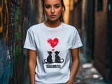 Banksy Inspired Tee | Printed Love Valentine T-Shirt | Iconic Art Prints for Trendy Style