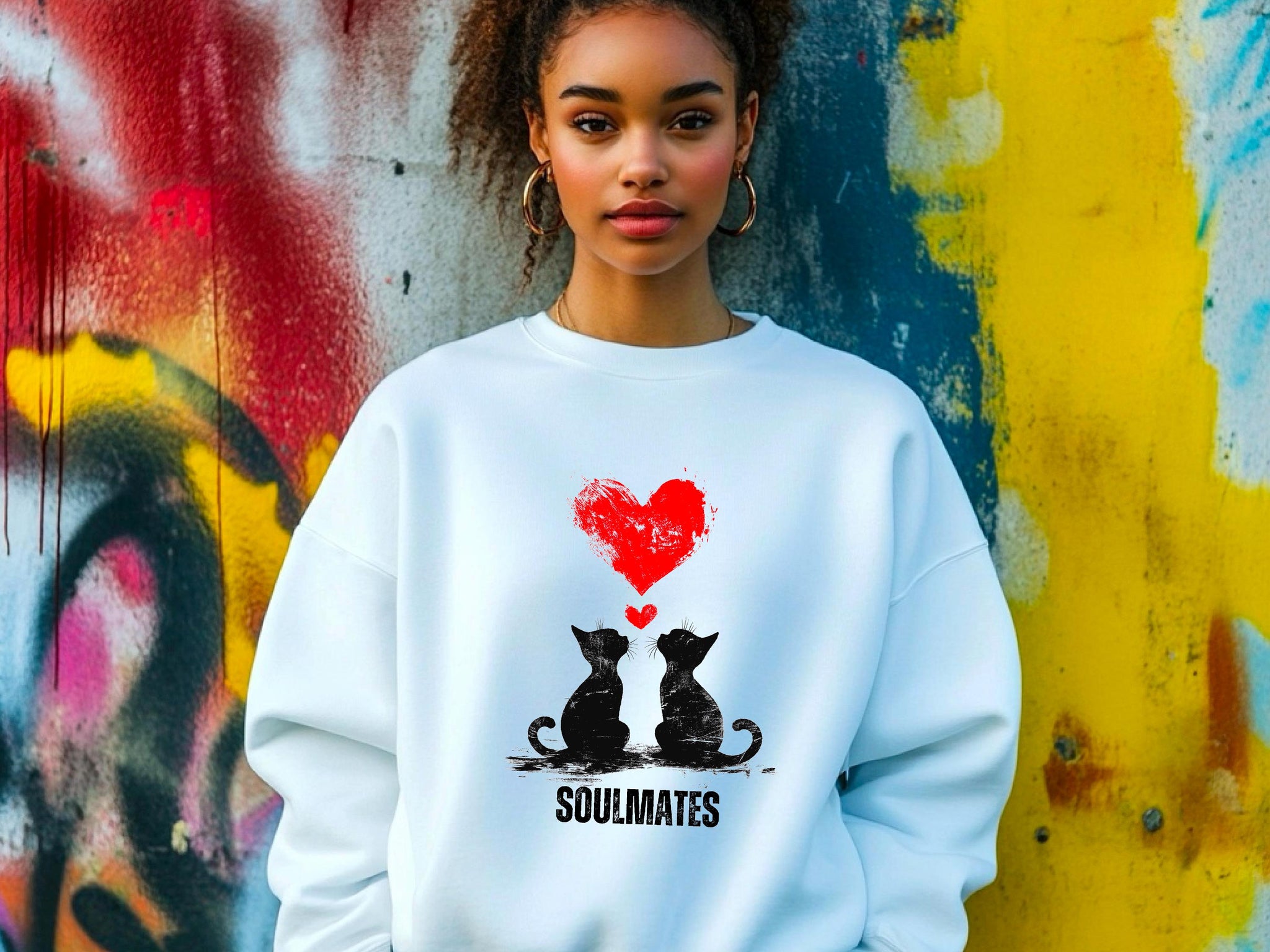 Banksy Inspired Sweatshirt | Printed Love Valentine Sweatshirt | Iconic Art Prints for Trendy Style