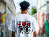 Keith Haring Inspired T-Shirt - Love and Kiss Pop Art Tee, Perfect Valentine Gift