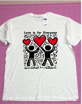 Keith Haring Inspired T-Shirt - Love and Kiss Pop Art Tee, Perfect Valentine Gift