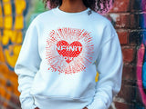 Yayoi Kusama Inspired Infinity Love Sweatshirt - Red Polka Dot Feminist Art, Perfect Valentine Gift