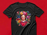 Valentine T-Shirt | Frida Kahlo Art Tee | Unique Gift for Her | Women's Cute Love Shirt for Valentine's Day