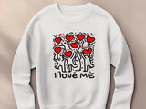 Keith Haring 'I Love Me' T-Shirt | Colorful Print, Heart Art, Valentine's Day Tee, Unisex Casual Style