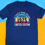 1975 50th Birthday T-Shirt | Funny 50th Gifts for Dad, Gifts for Him | Classic 50th T-Shirt for Men