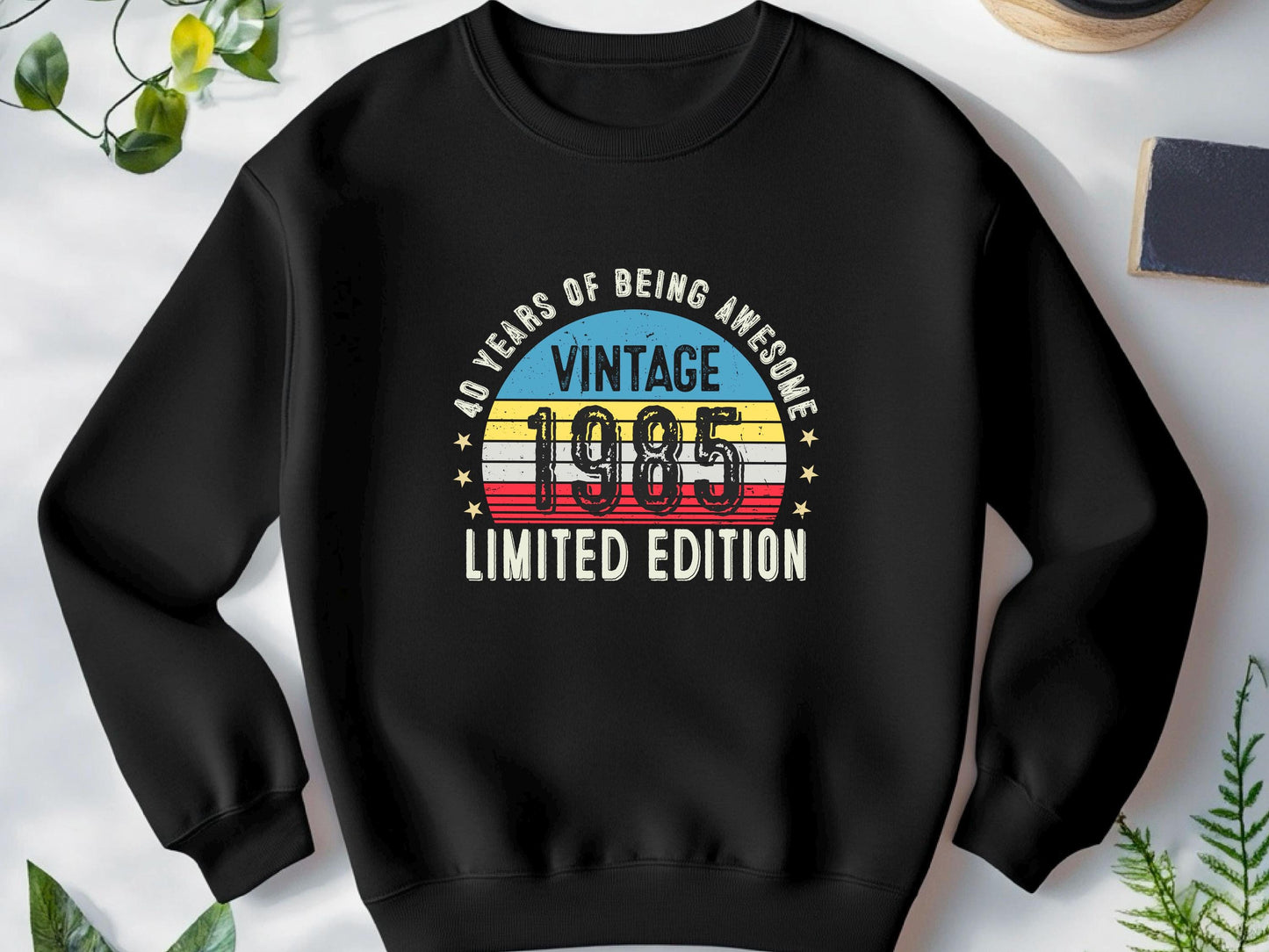 1985 40th Birthday Sweatshirt | Funny 40th Gifts for Dad, Gifts for Him | Cozy 40th Sweatshirt for Men