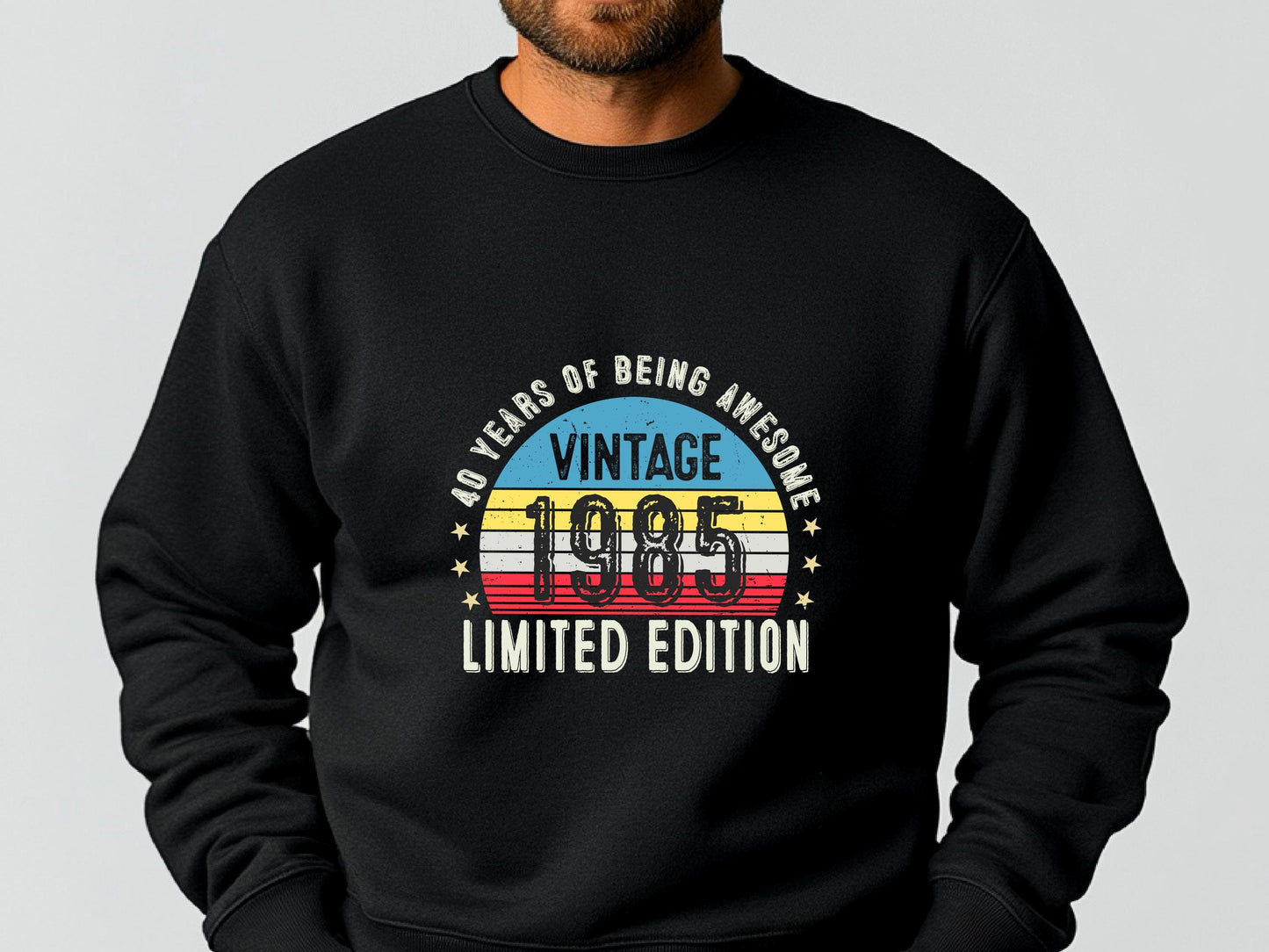 1985 40th Birthday Sweatshirt | Funny 40th Gifts for Dad, Gifts for Him | Cozy 40th Sweatshirt for Men